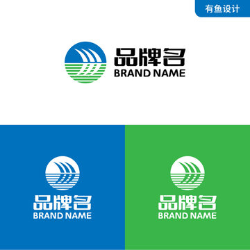 蓝天绿水环保LOGO标志设计