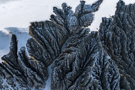 新疆克拉玛依独山子大峡谷雪景