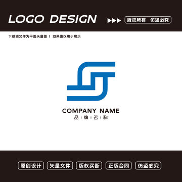 J字母logo标志