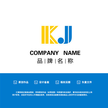 KJ字母logo