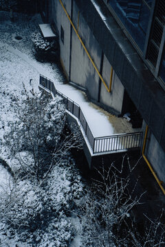 城市雪景