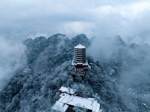 成都青城山冬天