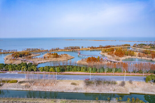 苏州太湖冬季色彩斑斓