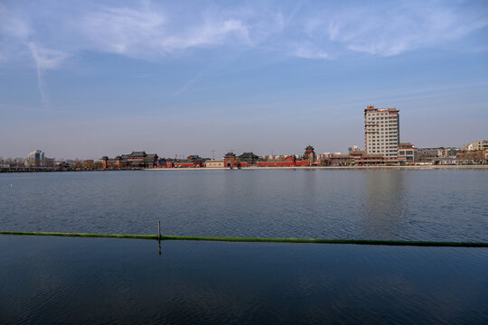 中国开封包公湖开封府建筑风景