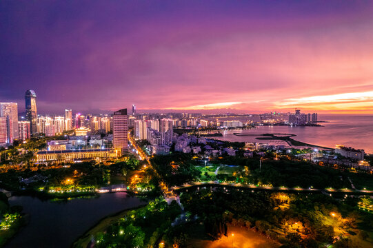 海口万绿园夜景