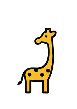 长颈鹿简笔画图标