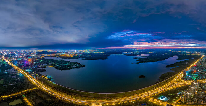 董铺水库夜景