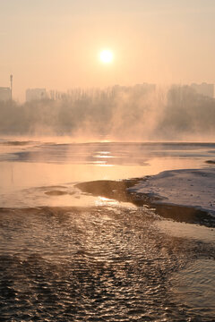 冬季沈阳浑河