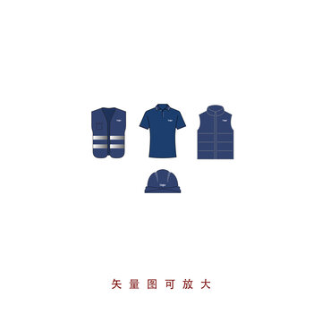 衣服和安全帽手绘效果图