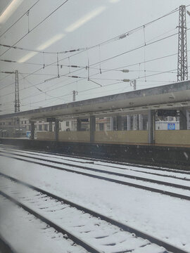 火车站雪景