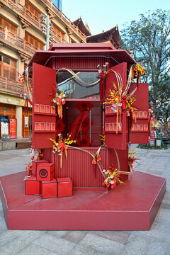 静安寺步行街新年布景