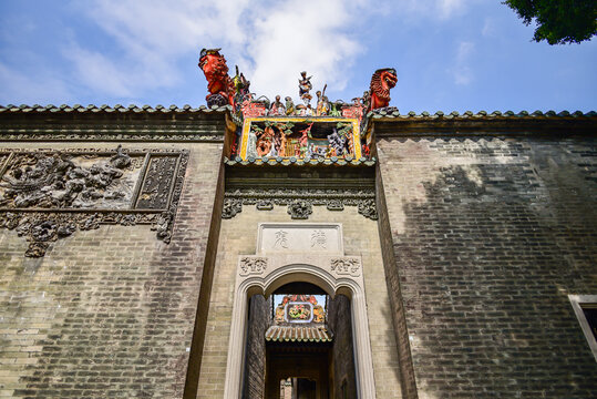 广州陈家祠古建筑空间风光