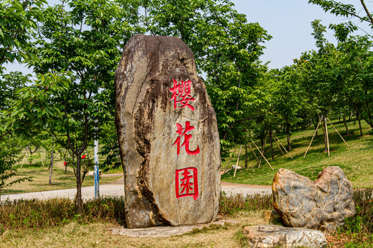 青秀山景区樱花园石刻