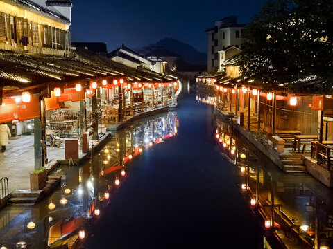 绍兴安昌古镇夜景