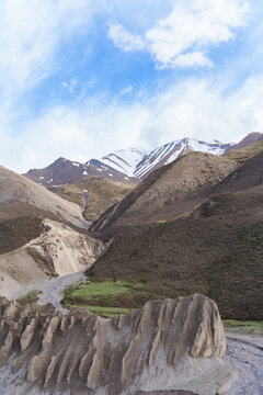 高原山地地形青海阿尼玛卿山