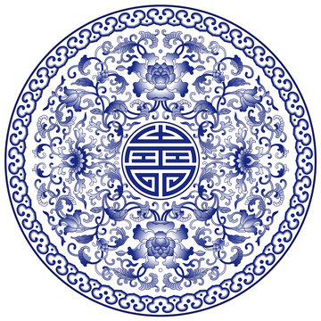 青花缠枝莲纹