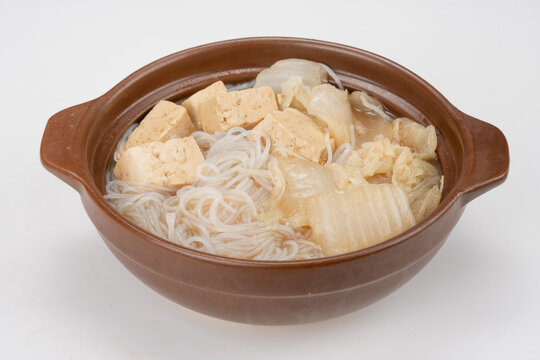 白菜豆腐粉丝汤