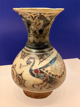 叙利亚文物釉陶花瓶