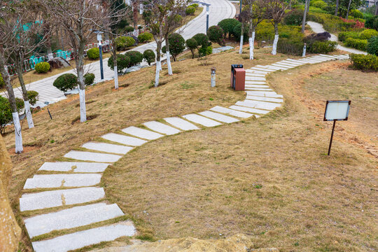 平潭万宝公园山顶观景平台步道