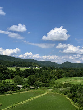 日本福岛乡村田园风光