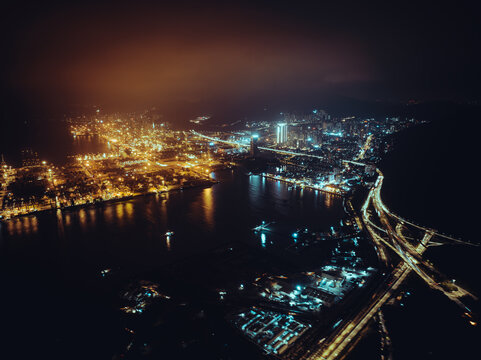 深圳盐田港夜景