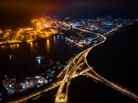 深圳盐田港夜景