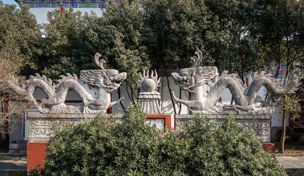 南京周园双龙戏珠雕塑