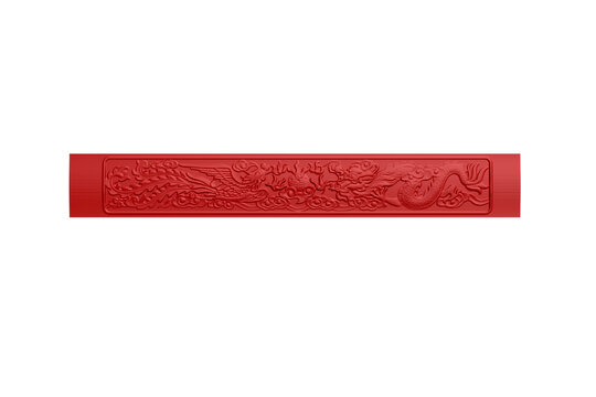龙花纹图案雕刻