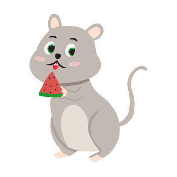 卡通可爱老鼠手绘老鼠