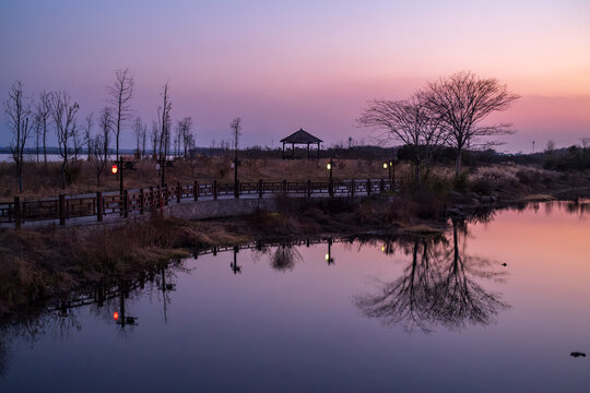 盈川古码头黄昏美景