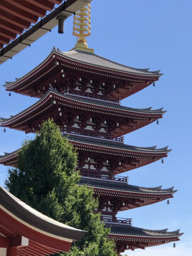 日本东京浅草寺五重塔