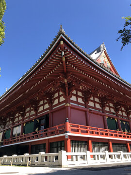 日本仿唐古建筑东京浅草寺大本堂