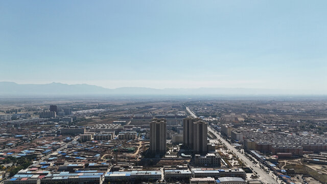 航拍城市建设