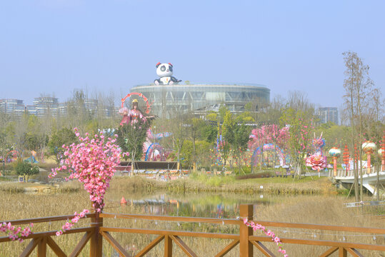 四川成都东安湖灯会溪峰岛花灯