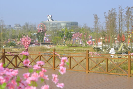 成都东安湖灯会溪峰岛展区