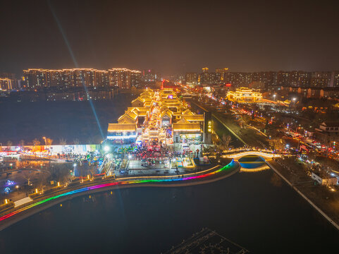 东营广饶西关小镇春节夜景