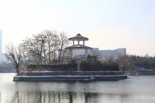 日照雪景