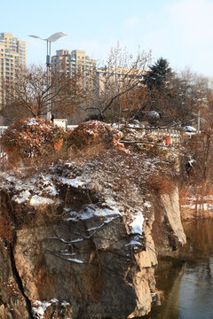 银河公园雪景