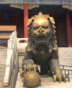 北京故宫铜狮子