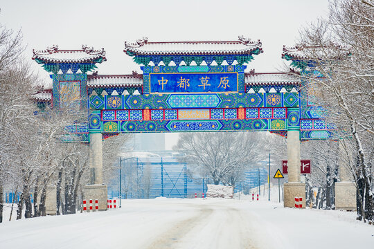 中都草原雪景