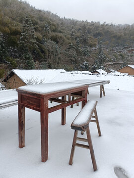 雪后农村