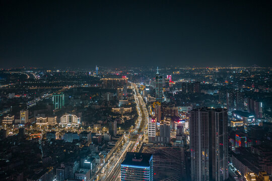 东莞龙年新年春节城市航拍风景