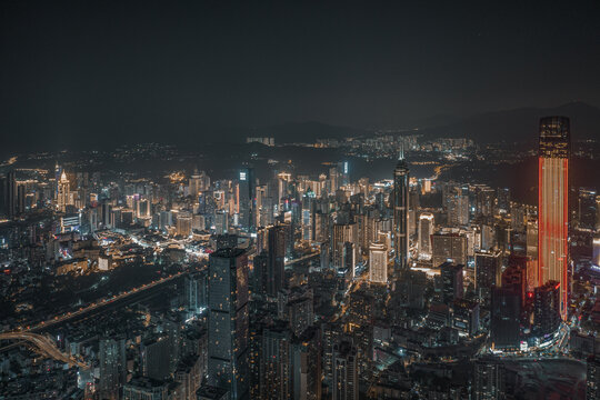 深圳罗湖东门地王京基一百夜景