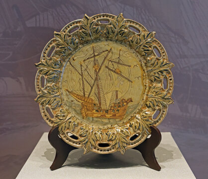 英国航海艺术瓷盘