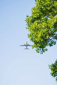 飞机飞过天空