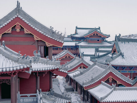 河南开封府雪景