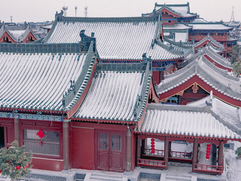 河南开封府雪景