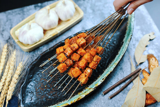 豆腐牛肉串