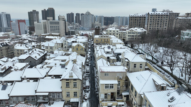 青岛望火楼雪