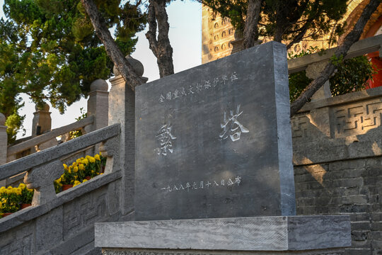 中国开封繁塔景区建筑风光